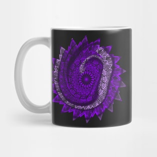 Swirly Purple Digital Mandala Mug